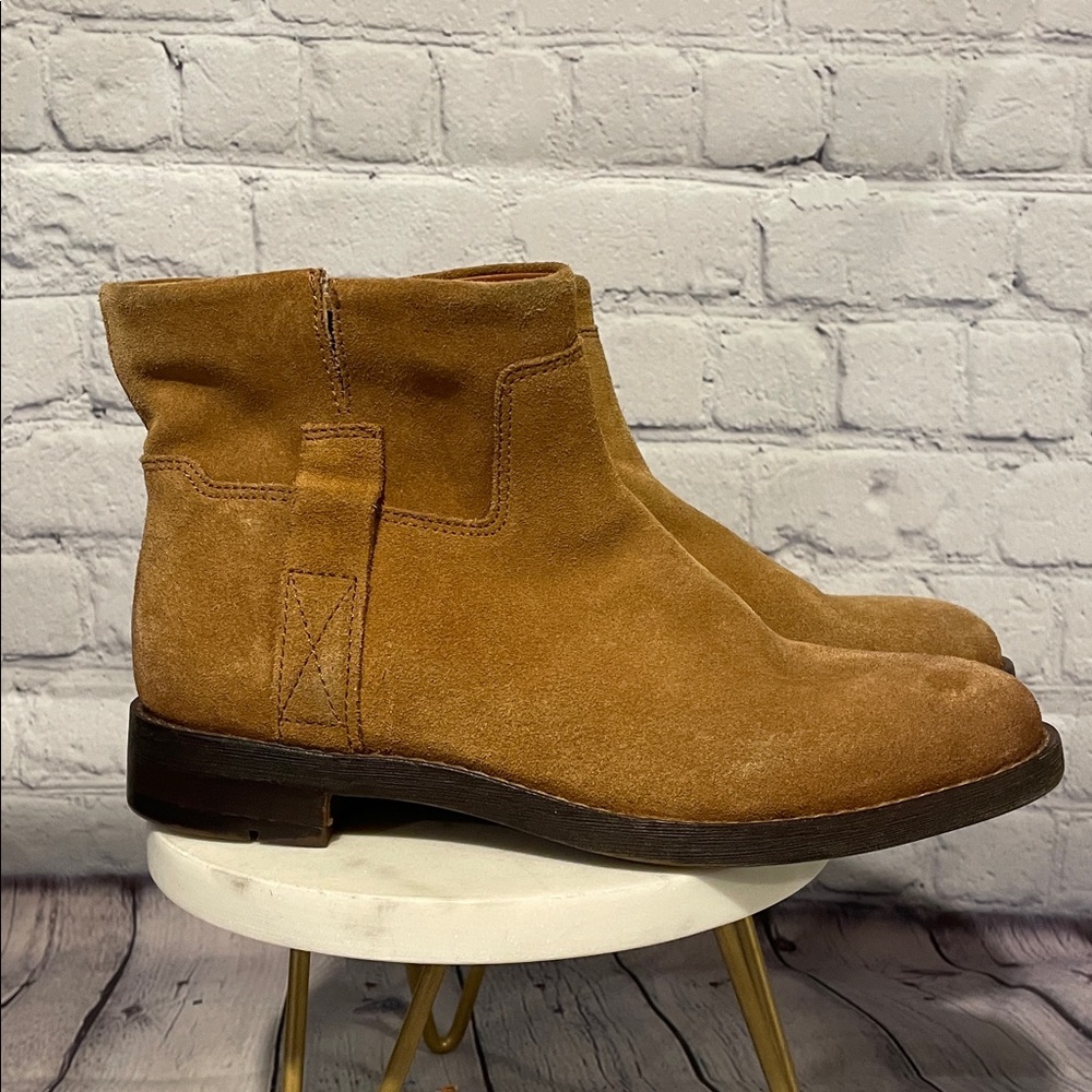 Franco Sarto Malina Tan Suede Leather Booties Sz 6